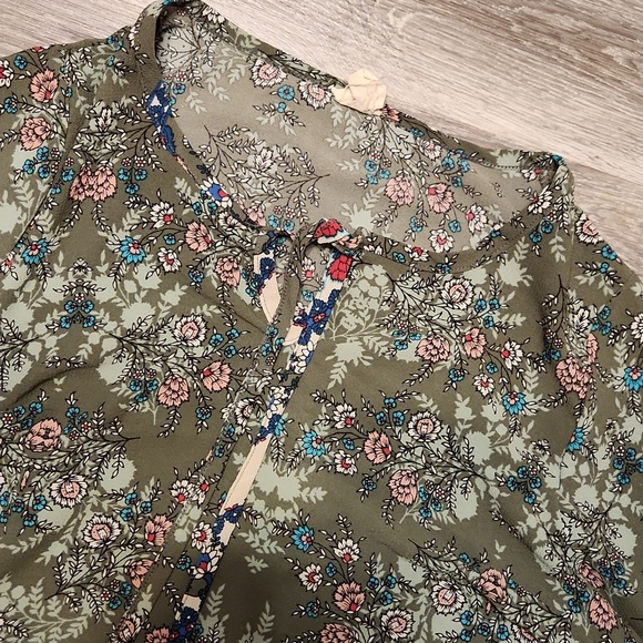 Spade & Heart crepe boho top 2X - Picture 3 of 4